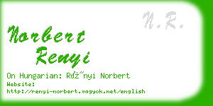 norbert renyi business card